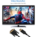 Miniatyrbild 5 av 5: Displayport (DP) till DVI-kabel, guldpläterad, 1,8 meter