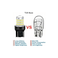 Miniatyrbillede 3 af 5: 7443 7440 T20 W21/5W Super Lyse LED Pærer, 12V 24V Xenon Hvid, til Bakkelygter Blinklys Bremser Baglygter Parkering RV Lys (2 Pak)