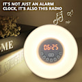Miniatyrbild 5 av 5: Solnedgångslarm, LED-display, Smart väckningslampa, Batteri + Strömadapter för sovrummet