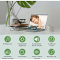 Miniatyrbild 3 av 5: LED Digital Väckarklocka med Snooze-funktion USB Laddningsbar Spegel Yta 12/24H för Sovrum Kontor Blå-Fei Yu