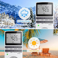 Miniatyrbilde 4 av 5: Digital programmerbar stikkontakt, ukentlig digital timer med LCD-skjerm, 12H/24H/7Dagers elektrisk stikkontakt-timer, energisparing for husholdningsapparater og belysning