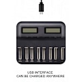 Miniatyrbild 5 av 5: 8-fack LCD-display USB Smart Batteriladdare för Uppladdningsbara AAA AA SC C D Storlek 1.2V Ni- Ni-Cd
