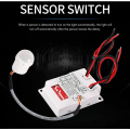 Miniatyrbild 2 av 5: PIR Rörelsesensor Brytare 12V 24V Infraröd Människoinduktion Tid Fördröjning Relä Brytare Korridor LED Ljus Timer Brytare