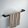 Miniatyrbillede 2 af 4: Håndklædeholder til badeværelse, rustfrit stål, 40 cm håndklædestang, sort, BA8003B-40