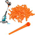Miniatyrbilde 2 av 5: 50 stk Plastskiftblad for Gardena 9823 9825 9820 9821 Gressklipper Oransje 70mm