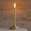 Miniatyrbillede 3 af 5: 1800MAh Genopladelig LED-bordlampe Retro Touch Justering Bordlampe til Soveværelse Restaurant Dekoration Lys Sort