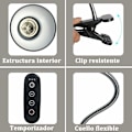 Miniatyrbillede 2 af 5: Reptillampe skildpaddelampe skildpadde varmelampe med timer 360° roterbar UVB-lys til skildpadder slanger etc.