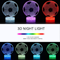 Miniatyrbillede 2 af 5: 3D Fodbold Lampe LED Natlys med Fjernbetjening, 7 Farver Vælgbar Dæmpbar Berøringskontakt USB Natlys Fødselsdagsgave, Glædelig Jul Gave