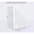 Miniatyrbillede 2 af 5: Foldbar Magasinholder 4 Rum Justerbar Opbevaringsboks Skrivebordsarrangør Bogstøtter Dokumentholder Stativ Folder Magasin Bogarkiveringsmodul Fil L