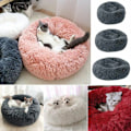 Miniatyrbillede 4 af 5: Fluffy blød vaskbar katteseng pude til katte hunde (hot pink, 40cm), Sunny