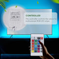 Miniatyrbilde 2 av 5: LED-kontroller RGB-kontroller styring IR fjernkontroll 24 knapper 12V