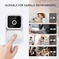Miniatyrbild 3 av 5: Smart Videodörrklocka Trådlös Fjärrkontroll Intercom HD Nattseende WiFi Dörrklocka Stöldskydd, Tvåvägskommunikation