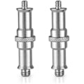 Miniatyrbillede 1 af 4: 2 stk. Standard 1/4 til 3/8 tommer Metal Han Adapter Konverter Gevindskrue Stud til Studio Lampholder, Hot Shoe Adapter / Cold Shoe, Kuglehoved