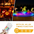 Miniatyrbillede 4 af 4: Neddykkelige LED-lys 4 stk., 13 LED'er Ekstra brede undervands LED-lys IP68 Vandtætte 50m/164ft Dybde, Lang Batterilevetid til Akvarium, Pool, Dam