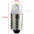 Miniatyrbild 2 av 4: E10 LED-lampa DC 3V 0,5W 6000K Vit 200LM LED-lampa för ficklampa Fackla, Negativ jord (1-pack)