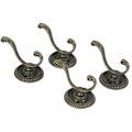 Miniatyrbillede 2 af 5: Pakke med 5 retro bronze frakkeholdere og hattekroge vægmonteret til frakker hatte håndklæder nøgler