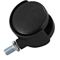 Miniatyrbillede 3 af 5: Plastik Svinghjul med 8 mm Gevindstænger, 1,5 tommer Hjuldiameter, 4 stk. Sort