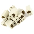 Pikkukuva 3 / 3: Beige RJ45 Inline Naaras-Naaras Modulaarinen Ethernet-Liitin Inline Modulaarinen Verkkoliitin Inline-Liitin Jatke 11 kpl