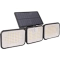 Miniatyrbilde 2 av 5: 180 LED Solcellelys Utendørs, 6000-7000K, Super Lyssterk, med 3 Justerbare Hoder, IP65, med Bevegelsessensor