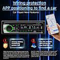 Pikkukuva 4 / 5: Bluetooth-autoraadio, 1 DIN -autoraadiovastaanotin MP3 WMA FM -soittimella, kaukosäätimellä, kahdella USB-portilla, handsfree-stereolla 4 x 60W, tukee iOS:ää ja Androidia (N