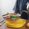 Miniatyrbilde 1 av 4: Bentoboks i rustfritt stål med isolasjon, matlagring, lunsjbokser med håndtak, bærbare utendørs C