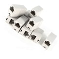 Miniatyrbild 2 av 3: 10 st Dual Grå Vit RJ45 Modulär Nätverkskontakt Adapter Koppling
