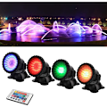 Miniatyrbillede 5 af 5: Vandafvisende Neddykkelige LED-Overlygter RGB Spotlampe, Justerbar IP68 Vandafvisende Lampelys til Udendørs, Have, Pool, Dam
