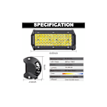 Miniatyrbilde 4 av 4: LED arbeidslys for traktor 144W 16,5cm bil LED spotlight 12-24V LED arbeidslys stripe vanntett IP67 LED arbeidslys for 4X4 bil lastebil SUV båt 2 pak
