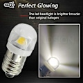 Miniatyrbillede 5 af 5: 4 stk. 3V 0,2W E10 LED-pære 5050 1SMD Hvid 3000K LED-erstatningspære Opgradering til forlygter Lommelygter Lommelygter