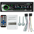 Pikkukuva 1 / 5: Bluetooth-autoraadio, 1 DIN -autoraadiovastaanotin MP3 WMA FM -soittimella, kaukosäätimellä, kahdella USB-portilla, handsfree-stereolla 4 x 60W, tukee iOS:ää ja Androidia (N