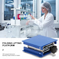 Miniatyrbillede 2 af 5: 4 tommer aluminiumslegering lab lift sakselift platform/foldbar løftebordspudehøjdejustering til arbejde, eksperimenter