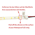 Miniatyrbillede 3 af 5: 2-polet LED-stribeforbindelse Fleksibel Forlængerkabel 2-polet Flex LED-stribe LED-båndhjørneforbindelse til SMD 5050 5630 Monokrom LED-stribe 10 mm bred