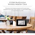 Miniatyrbillede 5 af 5: Trådløs Vejrstation, Indendørs Udendørs Termometer Hygrometer med Udendørs Sensor LCD Display Digital Temperatur Luftfugtighedsovervågning med Baggrundsbelysning