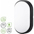 Miniatyrbilde 2 av 4: Elliptisk LED Vegglampe Taklampe Vegglampe Lysarmatur, 15W 4000K 700LM IP54, For Innendørs og Utendørs – Svart – 2 PAKK