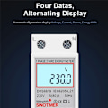 Miniatyrbilde 1 av 5: DDS6619-008 LCD Digital Wattmeter 1-Fase To-Lednings Strømforbruk Elektrisk Måler KWh AC 230V 50Hz
