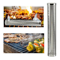 Miniatyrbillede 4 af 5: Rund Grill Røg Generator Rør Af Rustfrit Stål Træ Pellets Røger Udendørs Køkken Tilbehør - Rund Sektion
