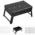 Miniatyrbilde 2 av 5: Kullgrill, Bærbar Kullgrill i Tre, Foldbar, Egnet for Utendørs Camping Grill, Strandgrill 43X30X24cm