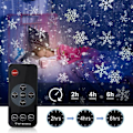 Miniatyrbild 4 av 5: LED-projektorlampa med snöflingor för jul, inomhus och utomhus, snöeffekt med trådlös fjärrkontroll och synkronisering