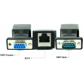 Miniatyrbild 4 av 5: RJ45 till RS232-adapter, seriell port DB9 9-stiftshane till RJ45 hon Cat. 5e/6 Ethernet LAN-förlängningsadapter, 2 st (hane+hona)