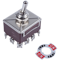 Miniatyrbillede 2 af 5: AC 380V 10A TIL/FRA/TIL 3-positions 4-bens vippeafbryder 4PDT