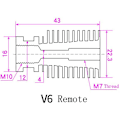 Miniatyrbillede 2 af 5: 3 stk. V6 Serie Radiator til 1.75 mm/3 mm Afstand Metal Lang Rækkevidde Rør 3D Printer Strømforsyning Bowden