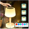 Miniatyrbilde 5 av 5: Nattbordslampe med Bluetooth-høyttaler, LED-nattlys, stemningslys, bordlampe, berørings-RGB-nattbordslampe, 3-veis berøringsmodus dimbar