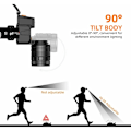 Miniatyrbillede 5 af 5: HL58 Led Pandelamper Genopladelig Pandelamper Lommelygte Lang Arbejdstid Ultralet 650 Lumen LED Pandelamper, 3 Bevægelsestilstande til Nat, Gå, Fiskeri, Cykling