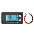 Miniatyrbild 1 av 5: LCD Digital Voltmeter, Handhållen, Batterispänning, Industriverktyg, DC 10-100V ((10-100V) Vit Alarm Temperatur)