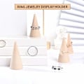 Miniatyrbilde 3 av 5: DENUOTOP 12 stk Tre Displaystativer, Kjegleformet Finger Ring Holder Smykke Display for Ringer Smykke Show-DENUOTOP