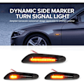 Miniatyrbild 3 av 5: 2 st rökfärgade dynamiska LED-blinkers med flytande blinkers för MW E46 E90 E91 E92 E93 E60