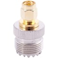 Miniatyrbillede 5 af 5: 2X Sma Han Til Uhf So239 So-239 Rf Adapter Til Jumper Forbindelse Forbindelse -259 Guld
