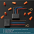 Miniatyrbillede 3 af 5: 20 stk. 3-vejs tryk-dæmperkontakt 4 stk. skrivebordslampe sensor dæmper reparationssæt udskiftningssensor med 16 stk. ledningshætter