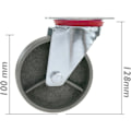 Pikkukuva 4 / 5: Teollinen pyörä ilman jarrua 100 mm