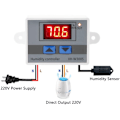 Miniatyrbillede 4 af 5: XHW3005 Fugtighedshygrostat 230v Digital Hygrometer Sensor Switch Controller 0 til 99% R(12V)